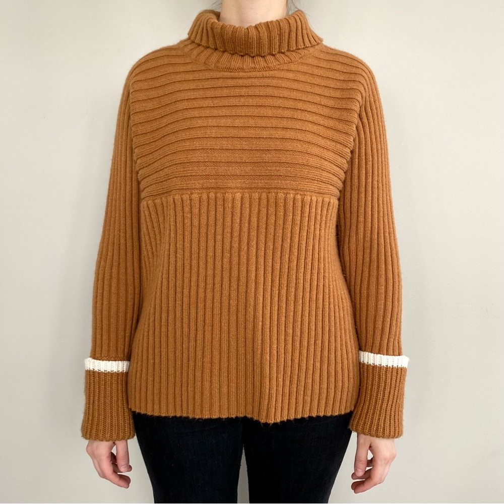 b+ab wool-blend ribbed knit turtleneck sweater. 🧡